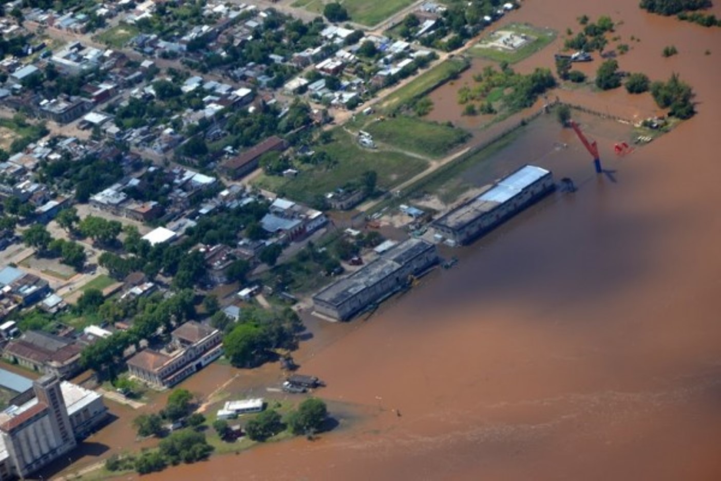 Aspecto de las inundaciones en Uruguay en diciembre. Foto cortesía del Sistema Nacional de Emergencias